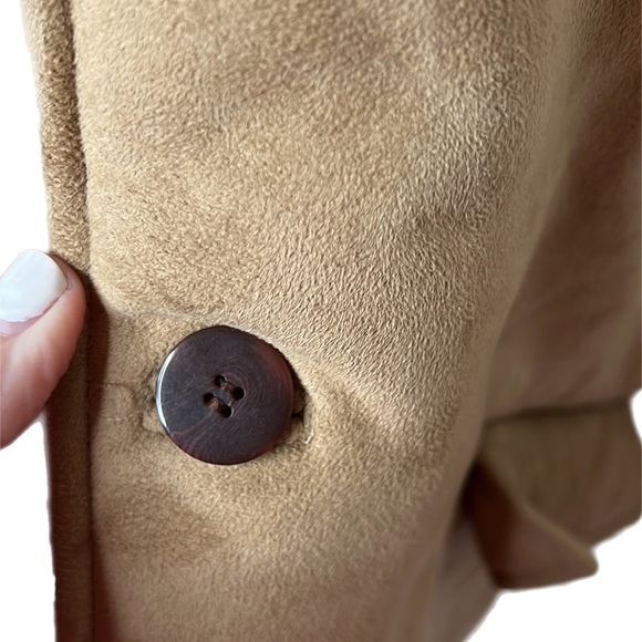 RFT Rainforest Mens Faux Sherpa Pockets Button Up Coat Beige/ Gray M - Picture 5 of 15